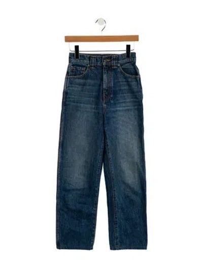 Pre-owned Khaite High-rise Straight Leg Jeans In Blue