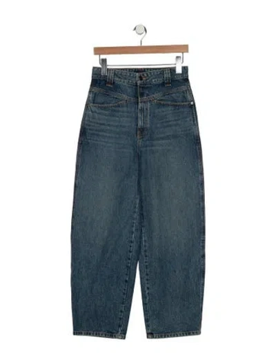 Pre-owned Khaite High-rise Straight Leg Jeans In Blue