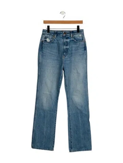 Pre-owned Khaite High-rise Straight Leg Jeans In Blue