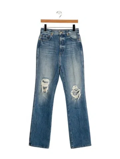 Pre-owned Khaite High-rise Straight Leg Jeans In Blue