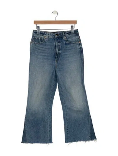 Pre-owned Khaite High-rise Straight Leg Jeans In Blue