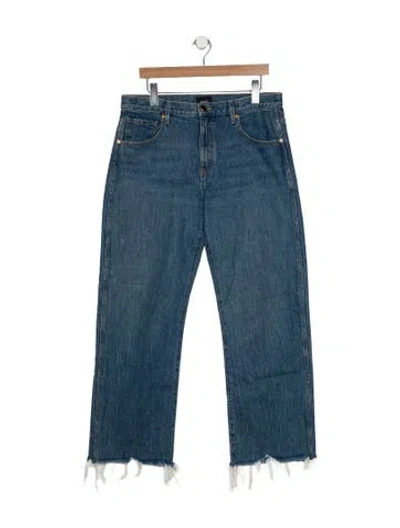 Pre-owned Khaite High-rise Straight Leg Jeans In Blue