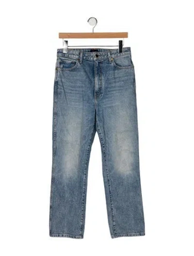 Pre-owned Khaite High-rise Straight Leg Jeans In Blue