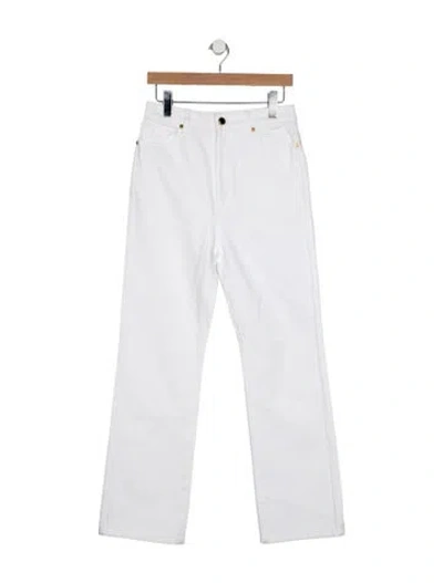 Pre-owned Khaite High-rise Straight Leg Jeans In Blue
