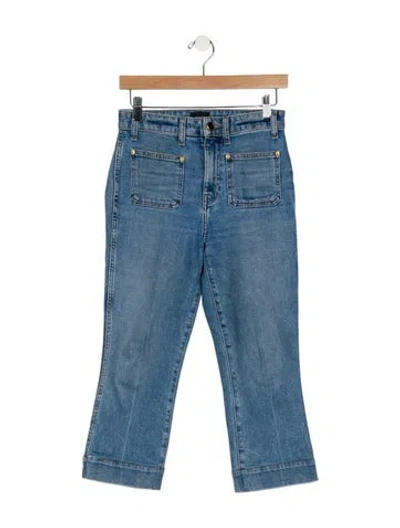 Pre-owned Khaite High-rise Straight Leg Jeans In Blue