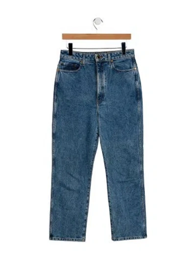 Pre-owned Khaite High-rise Straight Leg Jeans In Blue