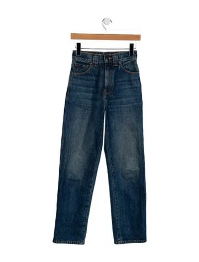 Pre-owned Khaite High-rise Straight Leg Jeans In Blue