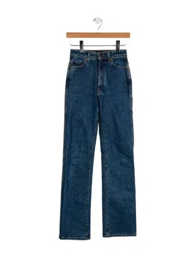 Pre-owned Khaite High-rise Straight Leg Jeans In Blue