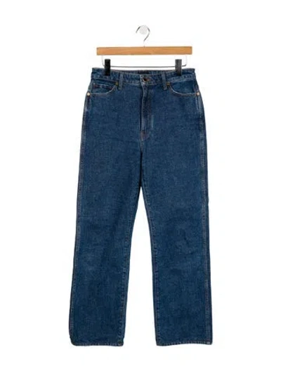 Pre-owned Khaite High-rise Straight Leg Jeans In Blue