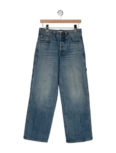Pre-owned Khaite High-rise Straight Leg Jeans In Blue