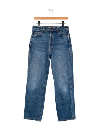 Pre-owned Khaite High-rise Straight Leg Jeans In Blue