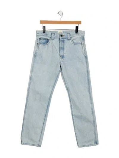 Pre-owned Khaite High-rise Straight Leg Jeans In Blue