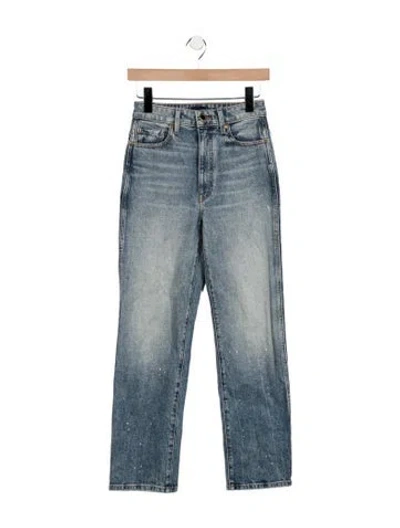 Pre-owned Khaite High-rise Straight Leg Jeans In Blue