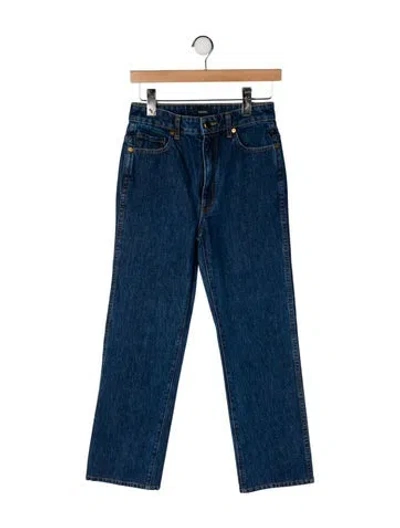 Pre-owned Khaite High-rise Straight Leg Jeans In Blue