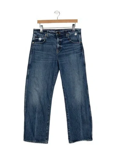 Pre-owned Khaite High-rise Straight Leg Jeans In Blue