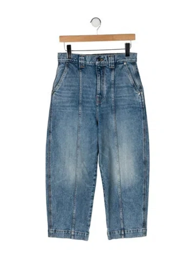 Pre-owned Khaite High-rise Straight Leg Jeans In Blue