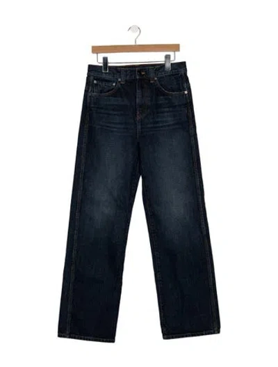 Pre-owned Khaite High-rise Straight Leg Jeans In Blue