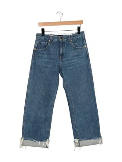 Pre-owned Khaite High-rise Straight Leg Jeans In Blue
