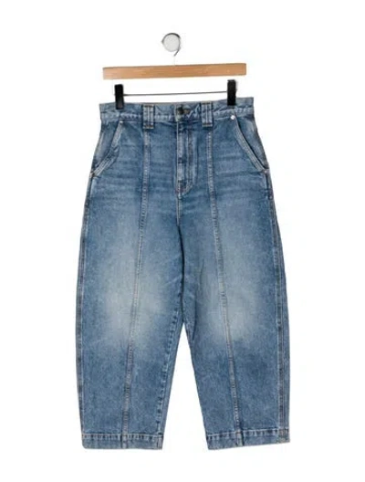 Pre-owned Khaite High-rise Straight Leg Jeans In Blue