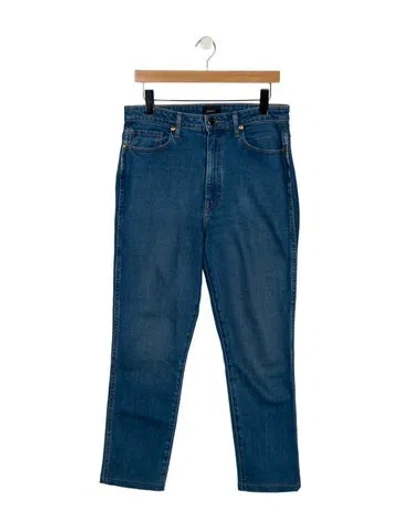 Pre-owned Khaite High-rise Straight Leg Jeans In Blue