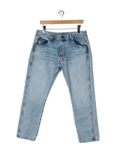 Pre-owned Khaite High-rise Straight Leg Jeans In Blue