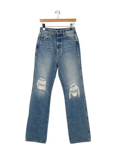 Pre-owned Khaite High-rise Straight Leg Jeans In Blue