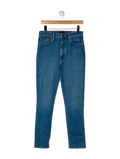 Pre-owned Khaite High-rise Straight Leg Jeans In Blue