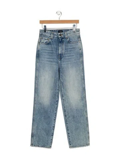 Pre-owned Khaite High-rise Straight Leg Jeans In Blue