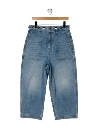 Pre-owned Khaite High-rise Straight Leg Jeans In Blue