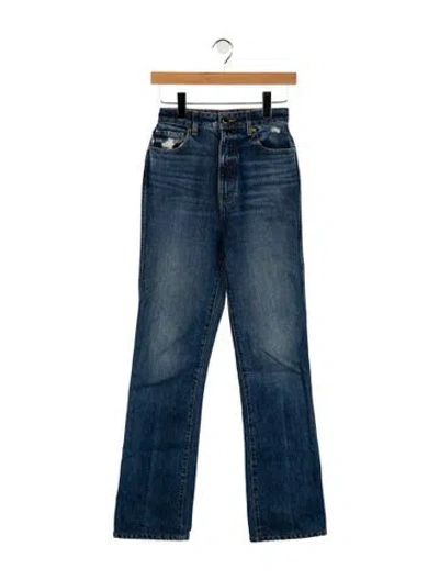 Pre-owned Khaite High-rise Straight Leg Jeans In Blue