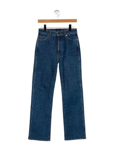 Pre-owned Khaite High-rise Straight Leg Jeans In Blue