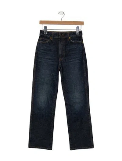 Pre-owned Khaite High-rise Straight Leg Jeans In Blue