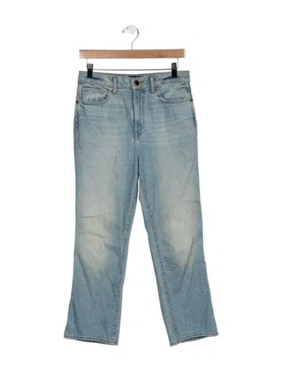 Pre-owned Khaite High-rise Straight Leg Jeans In Blue