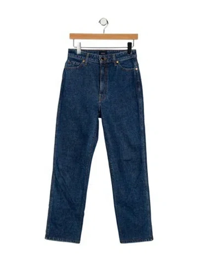 Pre-owned Khaite High-rise Straight Leg Jeans In Blue