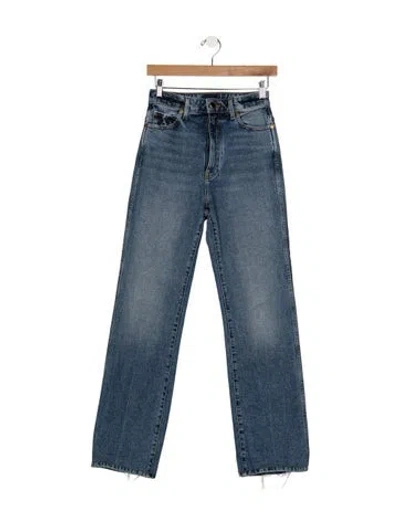 Pre-owned Khaite High-rise Straight Leg Jeans In Blue