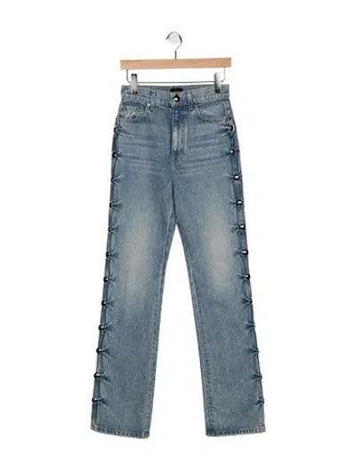 Pre-owned Khaite High-rise Straight Leg Jeans In Blue