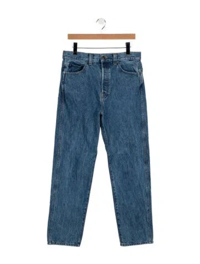 Pre-owned Khaite High-rise Straight Leg Jeans In Blue