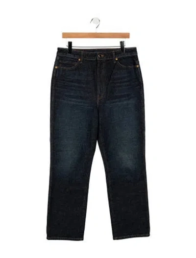 Pre-owned Khaite High-rise Straight Leg Jeans In Blue