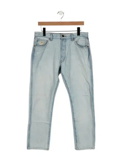 Pre-owned Khaite High-rise Straight Leg Jeans In Blue
