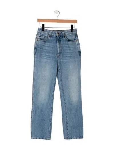 Pre-owned Khaite High-rise Straight Leg Jeans In Blue