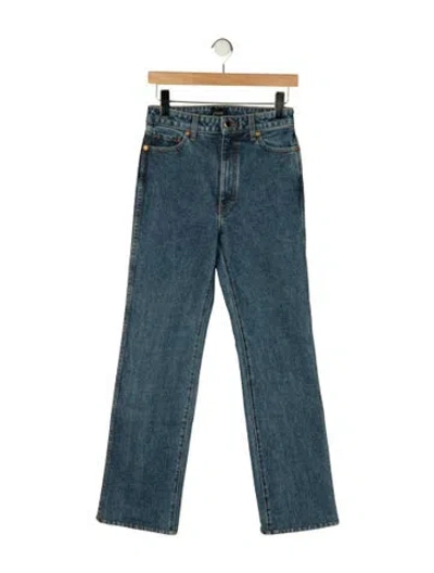 Pre-owned Khaite High-rise Straight Leg Jeans In Blue