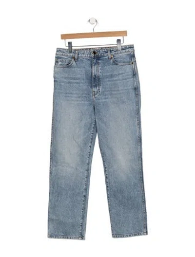 Pre-owned Khaite High-rise Straight Leg Jeans In Blue