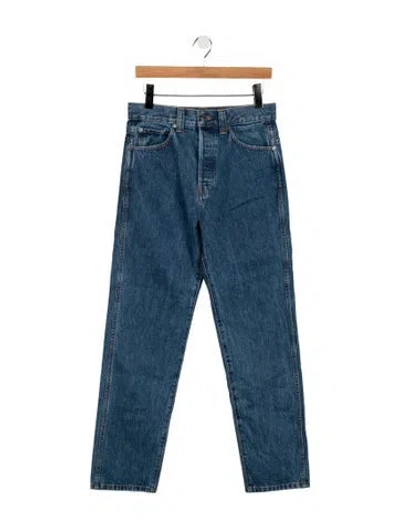 Pre-owned Khaite High-rise Straight Leg Jeans In Blue