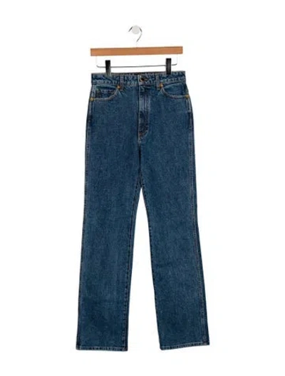 Pre-owned Khaite High-rise Straight Leg Jeans In Blue
