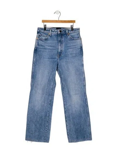 Pre-owned Khaite High-rise Straight Leg Jeans In Blue