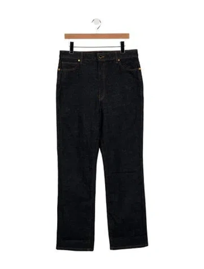 Pre-owned Khaite High-rise Straight Leg Jeans In Blue