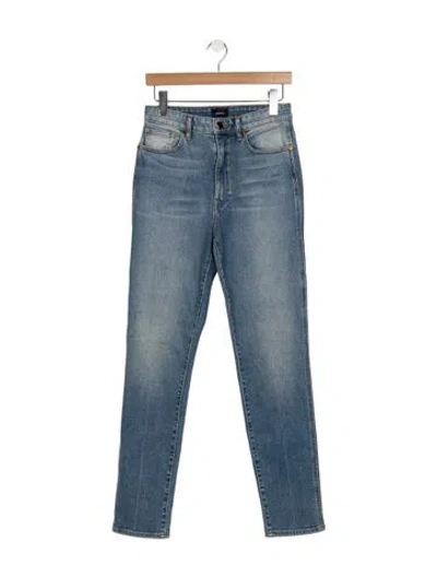 Pre-owned Khaite High-rise Straight Leg Jeans In Blue