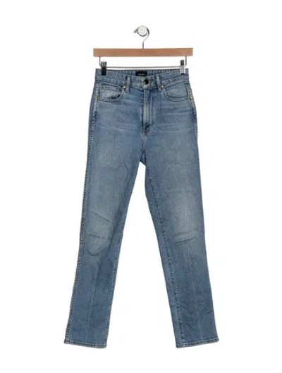 Pre-owned Khaite High-rise Straight Leg Jeans In Blue