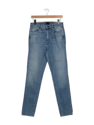 Pre-owned Khaite High-rise Straight Leg Jeans In Blue
