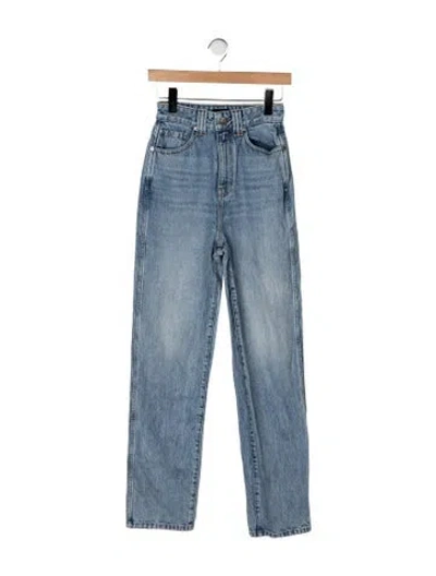 Pre-owned Khaite High-rise Straight Leg Jeans In Blue